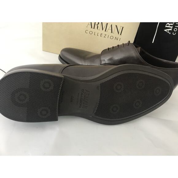 Armani Collezioni Leather Men’s Shoes Brown 12.5 US 45.5 Eu Italy NIB $795 main image 11